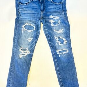 American Age Distressed Blue Skinny Jeans
